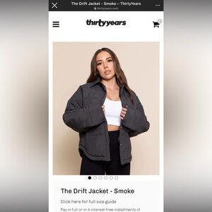 Thirty Years Drift Jacket - Size 2 (Smoke)